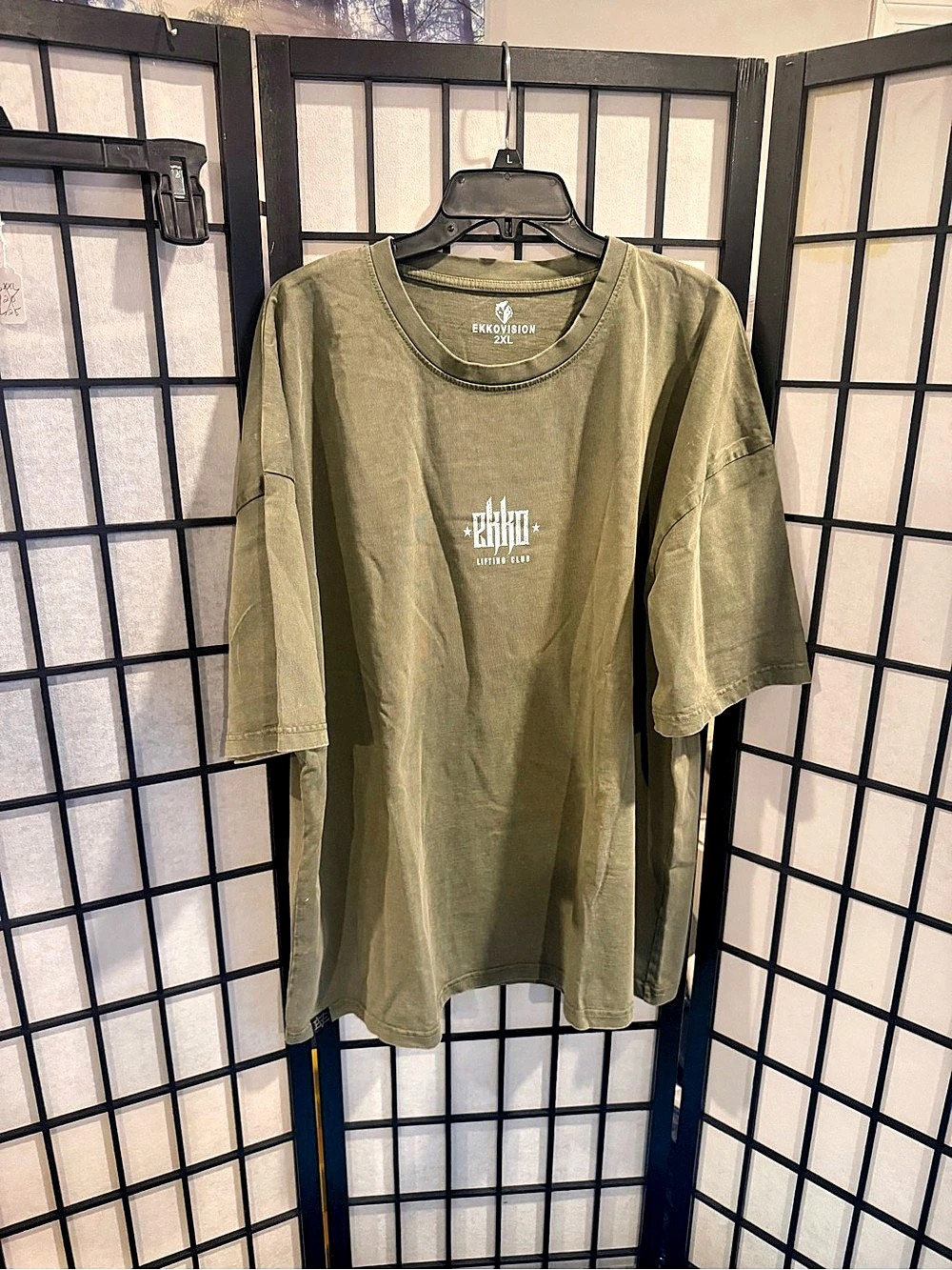 Ekkovision Lifting Club Pump Cover Oversized T-Shirt Tee Green 2XL (G3)